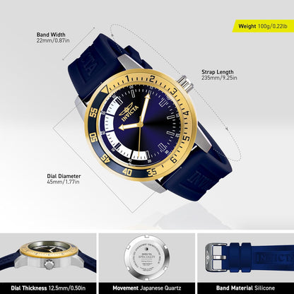 HOTInvicta Men's Specialty Silicone Quartz Watch