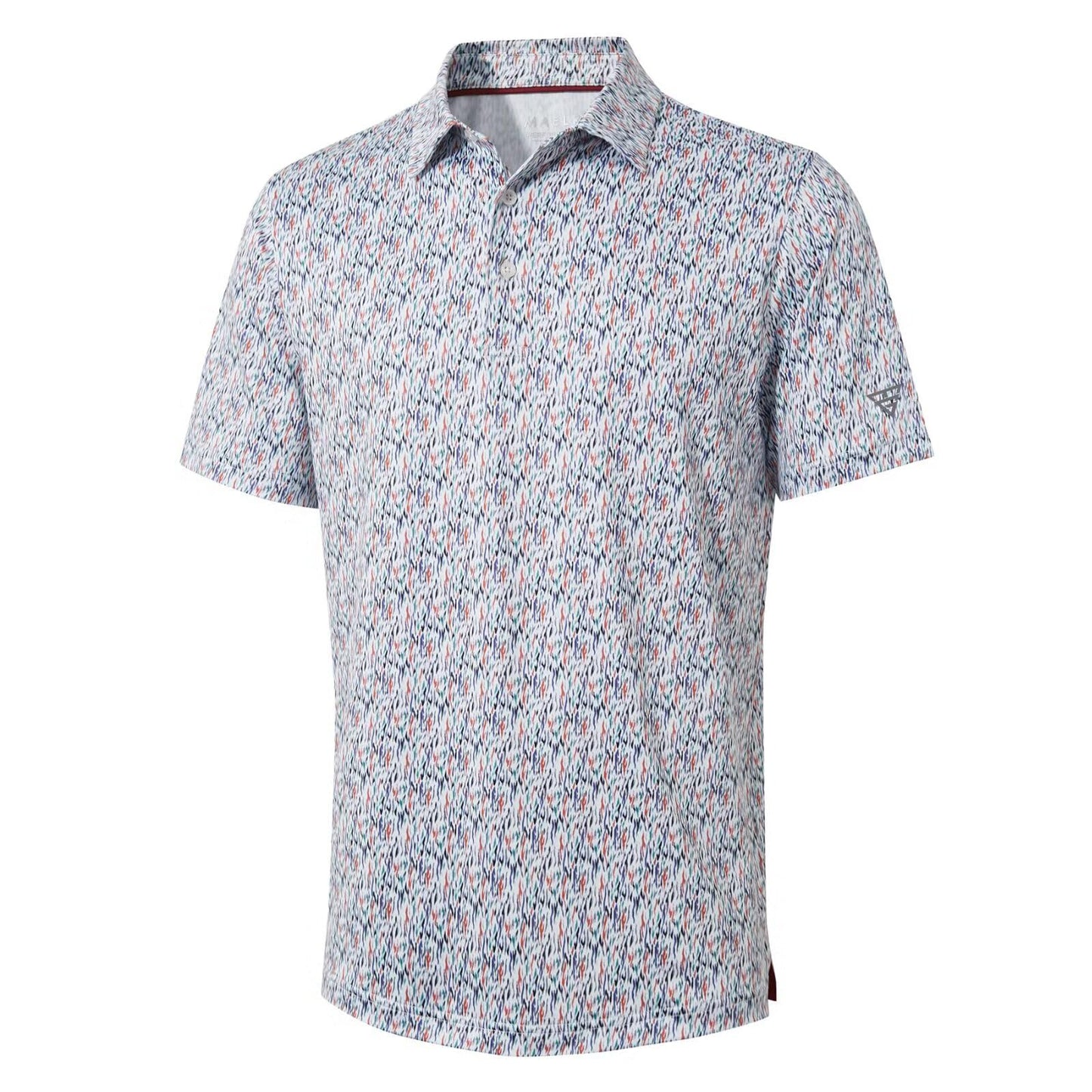 HOTGolf Shirts for Men Dry Fit Short Sleeve Print Performance Moisture Wicking Polo Shirt