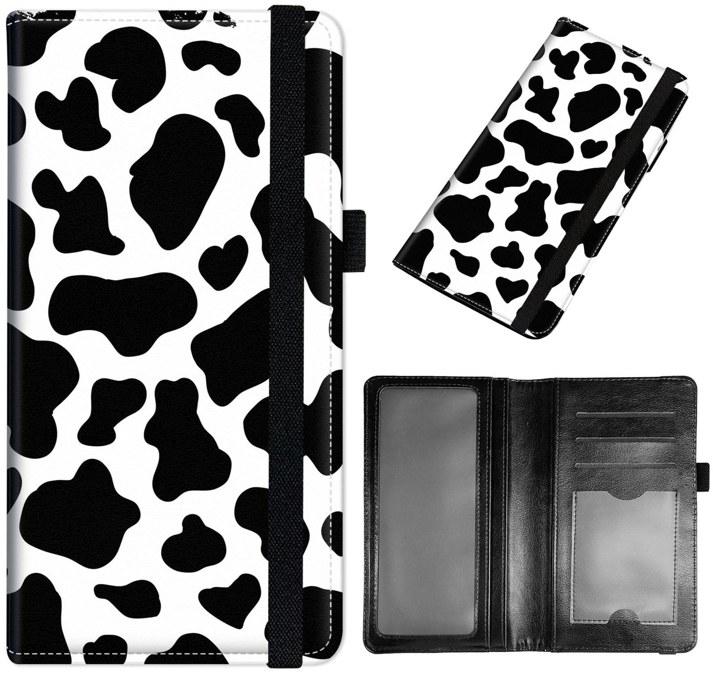 HOTCheckbook Cover for Men & Women, Slim PU Leather Checkbook Holder Wallet with RFID Blocking, Stylish and Durable, Dog Paw Prints Galaxy