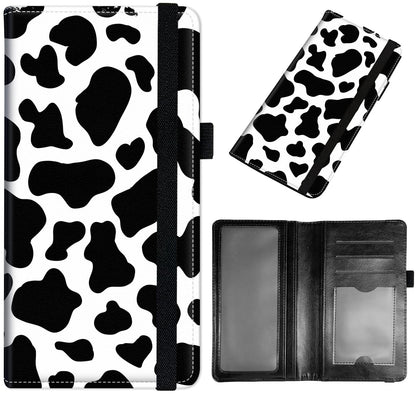 HOTCheckbook Cover for Men & Women, Slim PU Leather Checkbook Holder Wallet with RFID Blocking, Stylish and Durable, Dog Paw Prints Galaxy