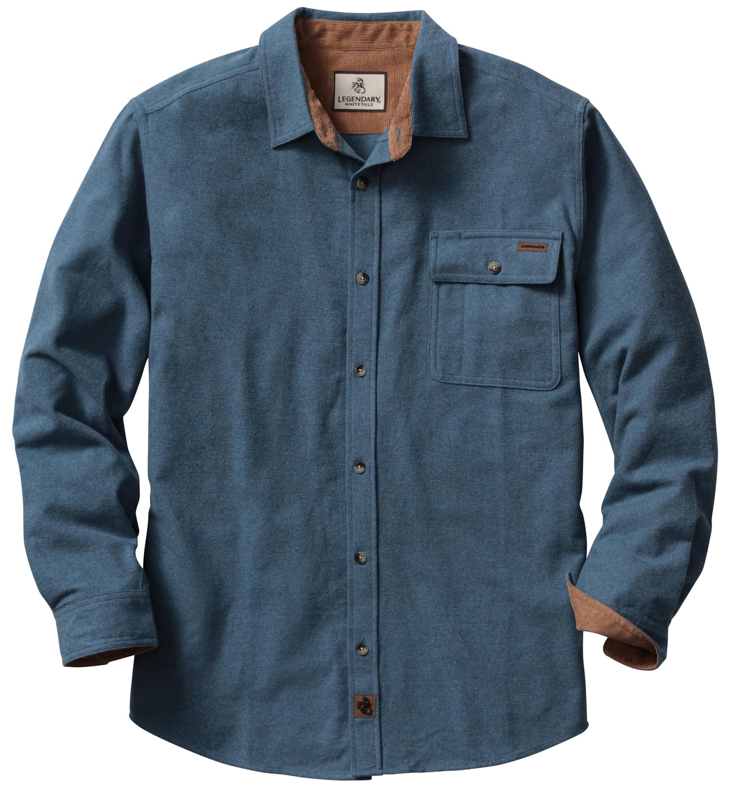 HOTLegendary Whitetails Mens Long Sleeve Button Down 100% Cotton Flannel Shirt
