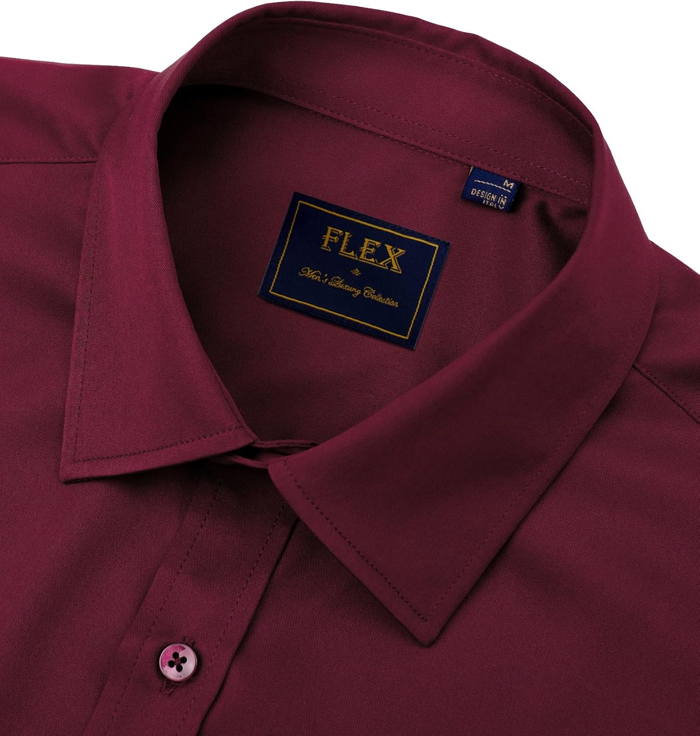 HOTJ.VER Men's Dress Shirts Solid Long Sleeve Stretch Wrinkle-Free Formal Shirt Business Casual Button Down Shirts