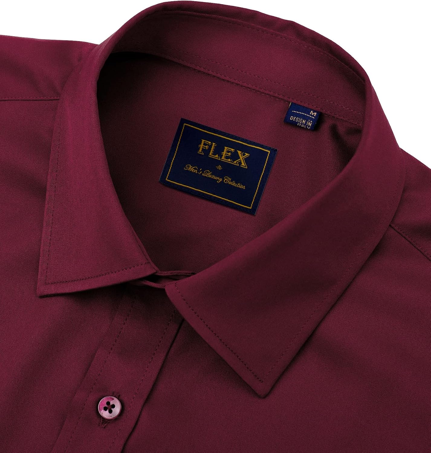 HOTJ.VER Men's Dress Shirts Solid Long Sleeve Stretch Wrinkle-Free Formal Shirt Business Casual Button Down Shirts