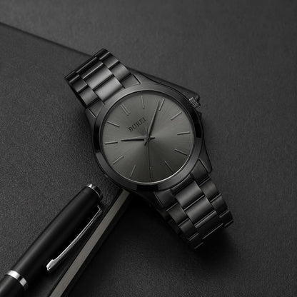 HOTBUREI Men's Wrist Watch, Analog Stainless Steel Dress Waterproof Quartz Watch for Men with Japanese Movement,Refined Gifts for Men, Boyfriend, Husband, Dad