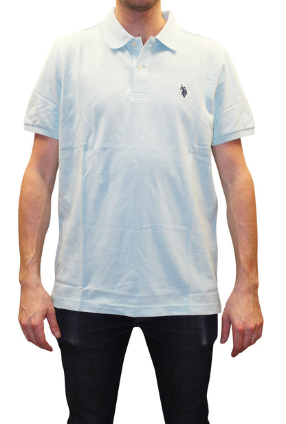 HOTU.S. Polo Assn. Men's Classic Polo Shirt, Two-Button Closure Pique Polo Shirt, Summer Fashion Golf Shirt | Two-Button Closure Pique Polo Shirt, Summer Fashion Golf Shirt