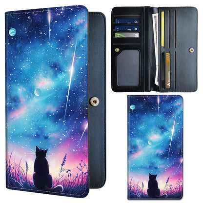 HOTSlim PU Leather Wallet for Women - RFID Blocking Thin Bifold Wallet, Compact Travel Wallet with Card Slots & ID Window, Stylish and Practical Womens Wallet for Everyday Use, Black Cat