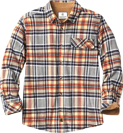 HOTLegendary Whitetails Mens Long Sleeve Button Down 100% Cotton Flannel Shirt