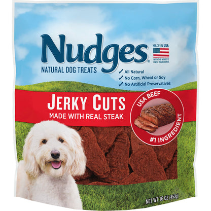 HOTBlue Buffalo Nudges Chicken Jerky Bites Natural Dog Treats, Tender & Meaty Dog Snacks, Healthy Reward or Training Treat, Made in the USA with Real Chicken, No Artificial Preservatives, 16 oz.