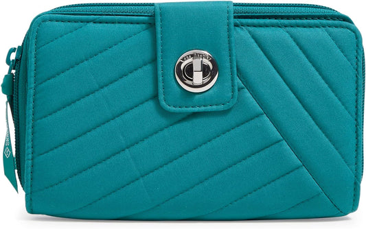HOTCotton Turnlock Wallet With Rfid Protection