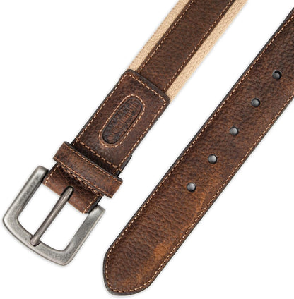 HOTColumbia Men's Leather Casual Belt Tan & Brown Classic Style for Everyday Wear