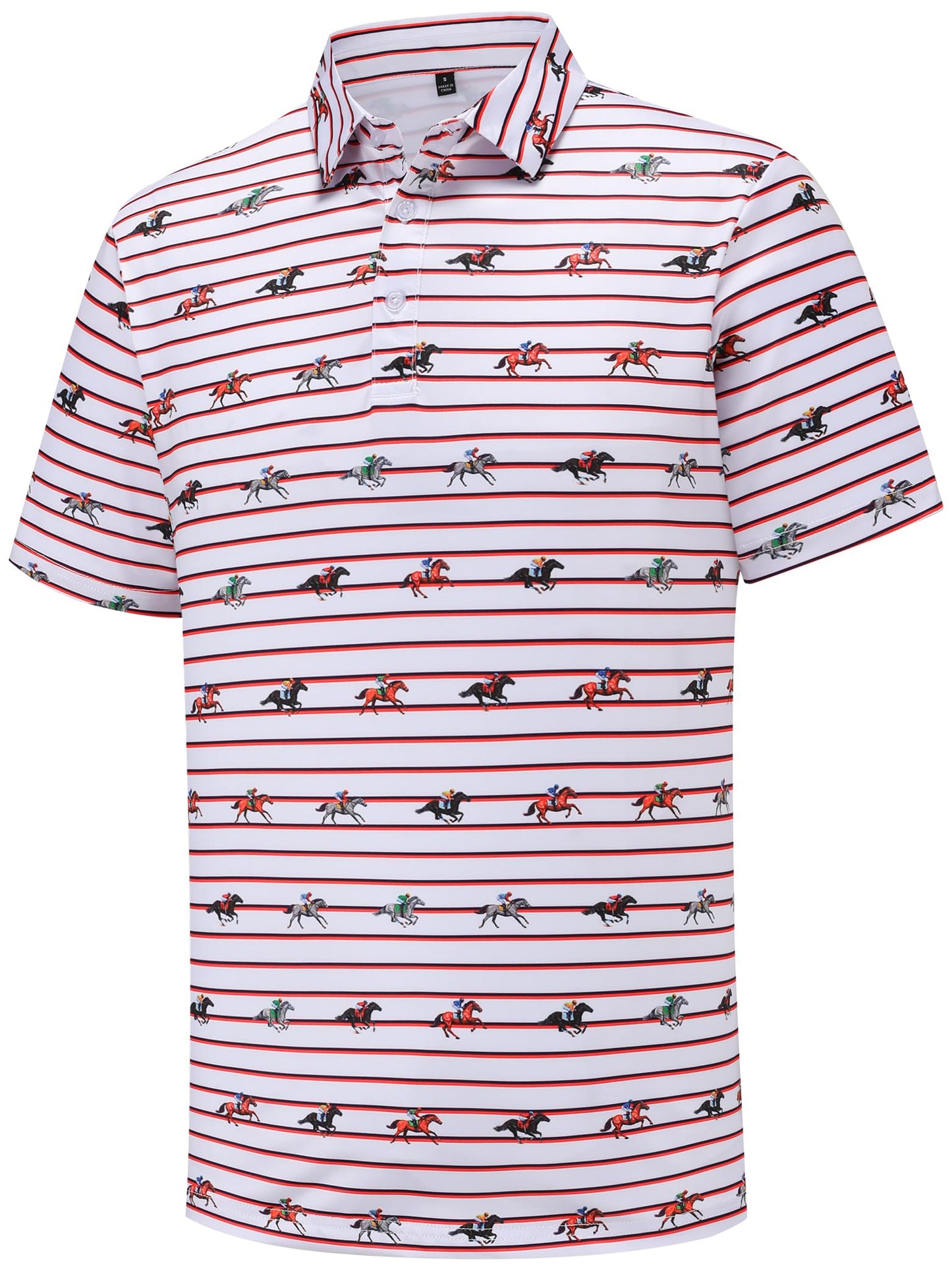HOTtracamiy Men's Golf Polo Shirts Short Sleeve Performance Moisture Wicking Quick Dry Golf Polo Shirts for Men