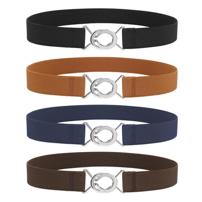 HOTWERFORU Women Skinny Elastic Waist Belt Stretchy Thin Belt for Dress Jeans
