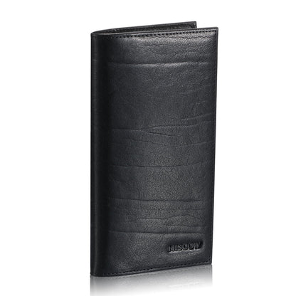 HOTHISCOW Leather Checkbook Cover with Card Slots & Pen Holder, Brown | Full grain cowhide, 5cc & ID window, personal check book & register pockets, removable duplicate divider, gifts for women men