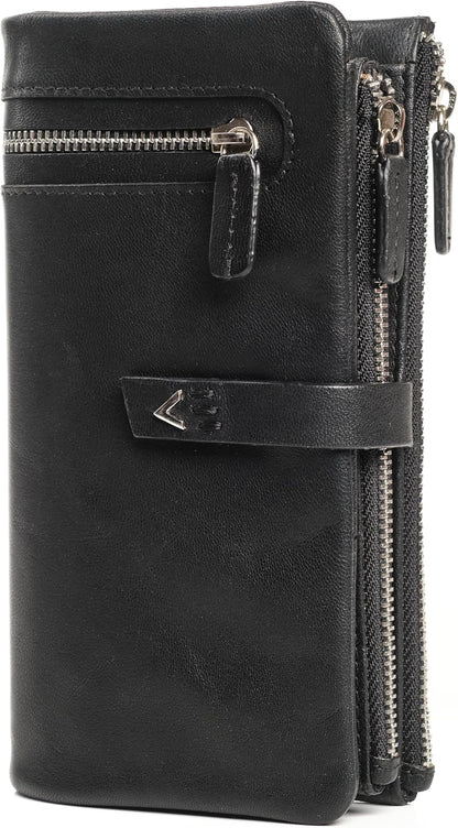 HOTPurses for Women Genuine Soft Leather Wallet - Leather Wallet for Women - Ladies Purse Handmade with RFID Wallet- Womens Purse Perfect for Gift