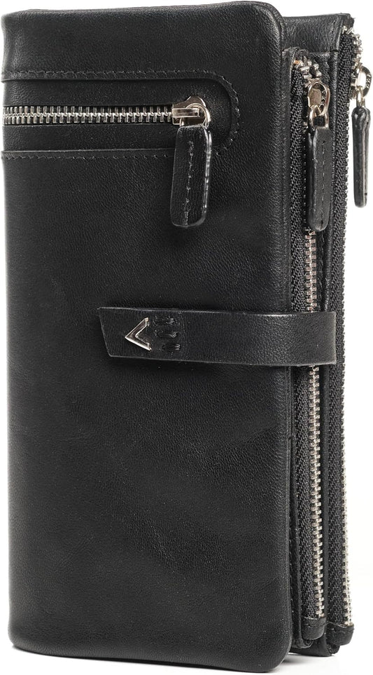 HOTPurses for Women Genuine Soft Leather Wallet - Leather Wallet for Women - Ladies Purse Handmade with RFID Wallet- Womens Purse Perfect for Gift
