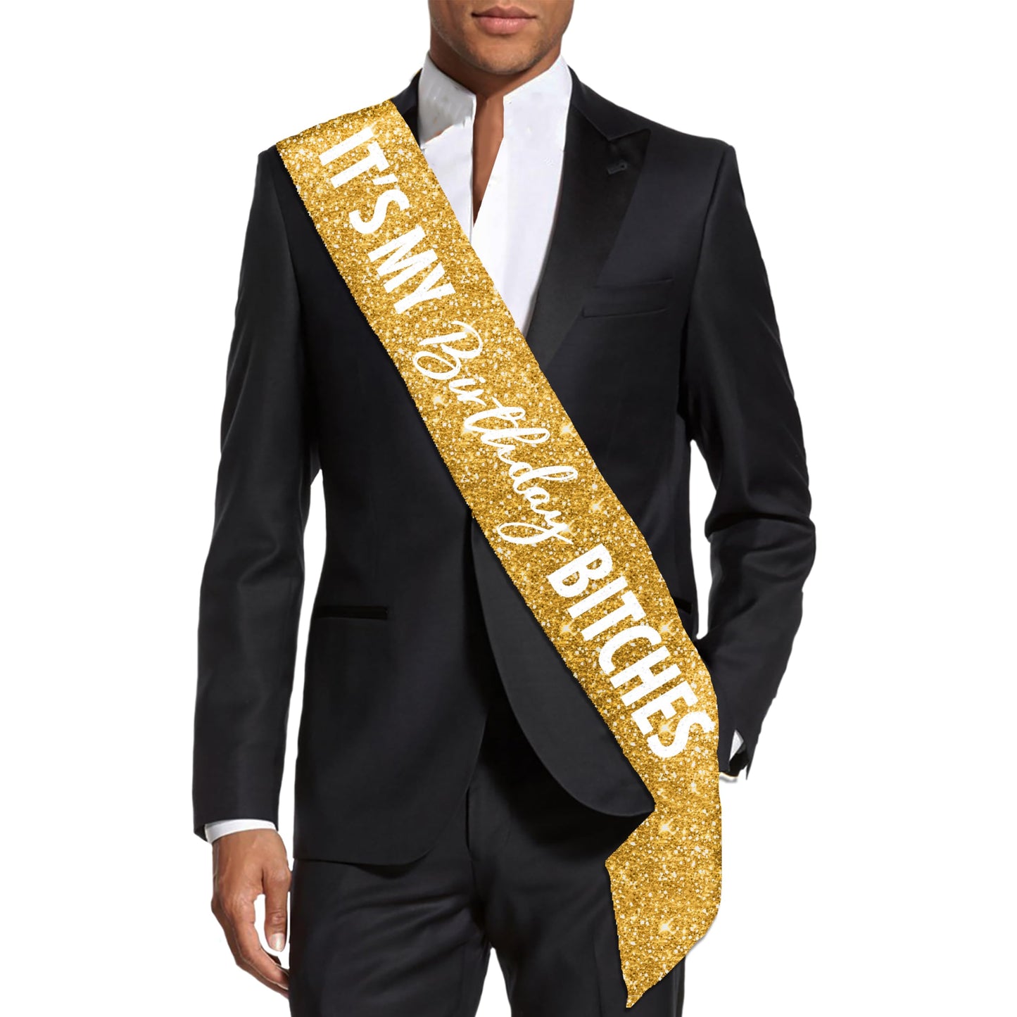 HOTFunny Birthday Sashes for Adults - UNISEX Gay Pride Sash - It's My Birthday B-tches Decorations