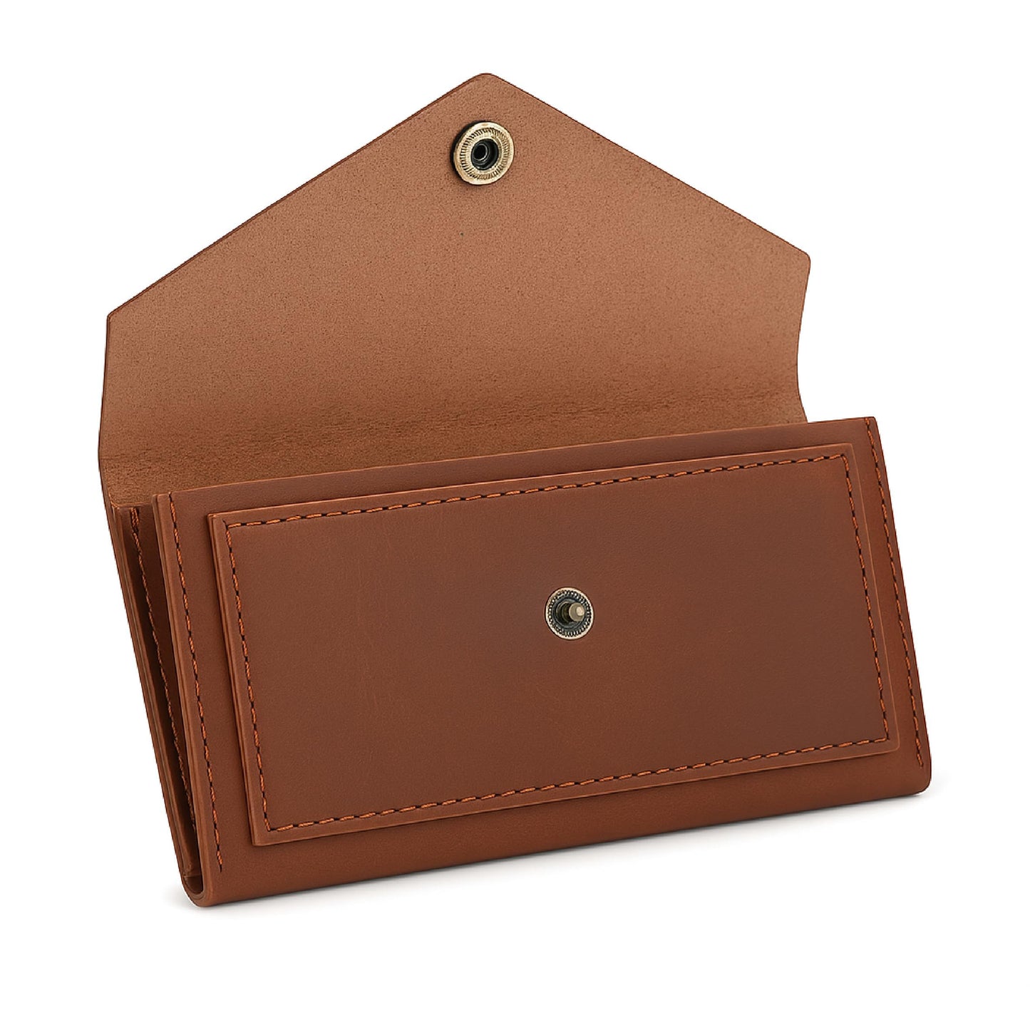 HOTBrown Leather Cash Envelopes for Money - Small Money Pouch With Mobile Holder, Handmade Leather Wallets Currency Holder - Money Organizer for Cash Money Bag for Travel Wallets for Women