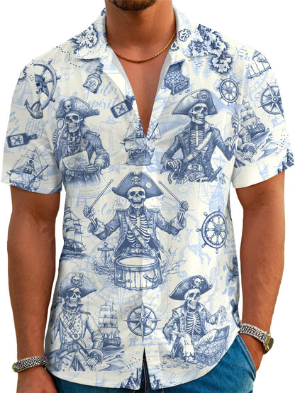 HOTDFZ Funny Hawaiian Shirts for Men Summer Beach Short Sleeve Button Down Shirt Theme Party Shirt