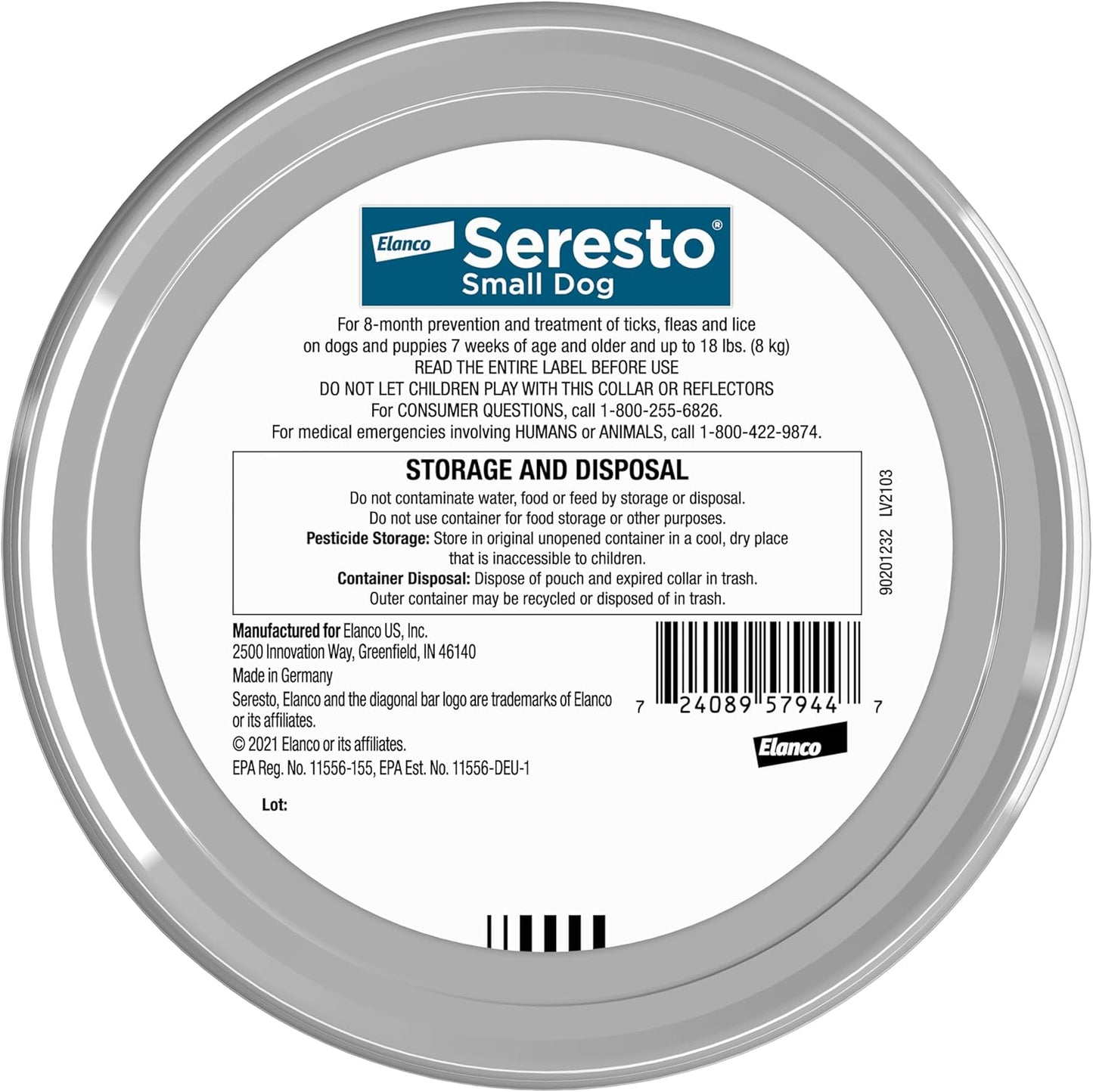 HOTSeresto Small Dog Vet-Recommended Flea & Tick Treatment & Prevention Collar for Dogs Under 18 lbs. | 8 Months Protection