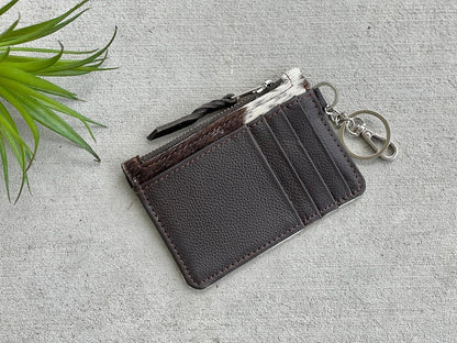 HOTChic Cowhide Keychain Wallet with Credit Card Holder, Coin Purse - Ideal Gifts for Her
