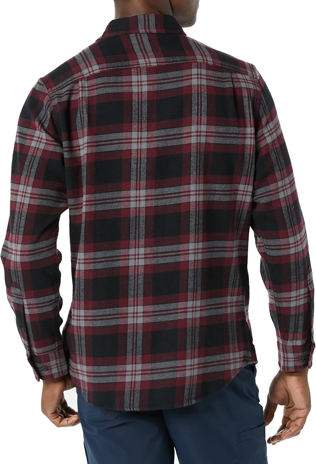 HOTAmazon Essentials Men's Slim-Fit Flannel Shirt, Long Sleeve Button Down Plaid