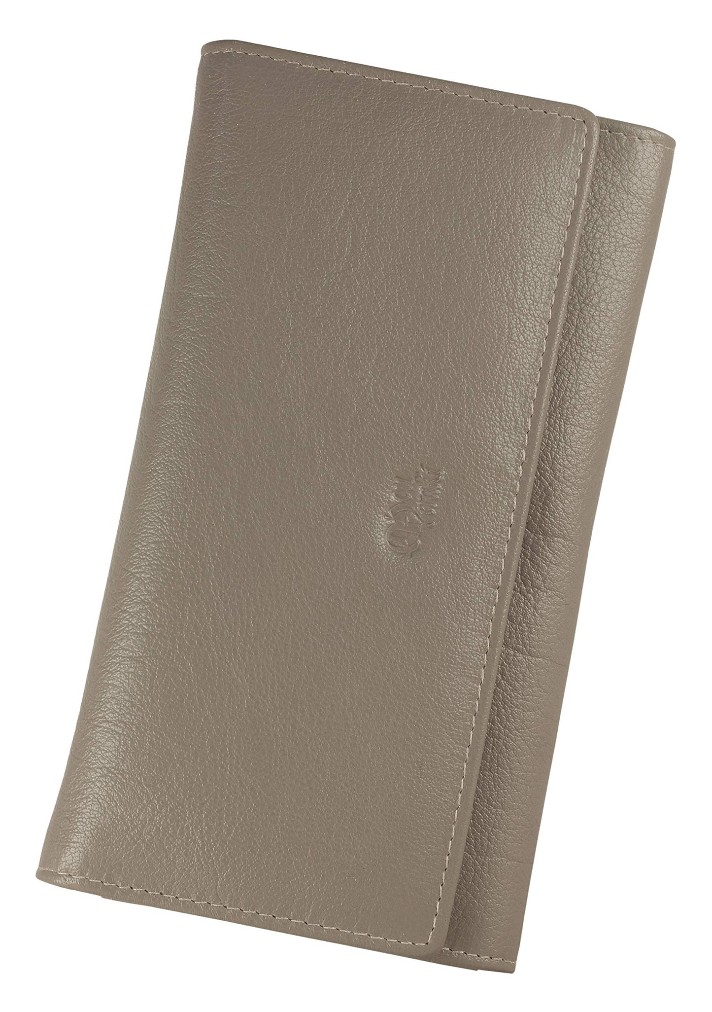 HOTWomen's Top Grain Leather Wallet, RFID Blocking Bifold clutch, 17 Card Slots, Zip Pocket Organizer, Elegant Gift for Women — Birthday, Valentine, Anniversary - TAUPE