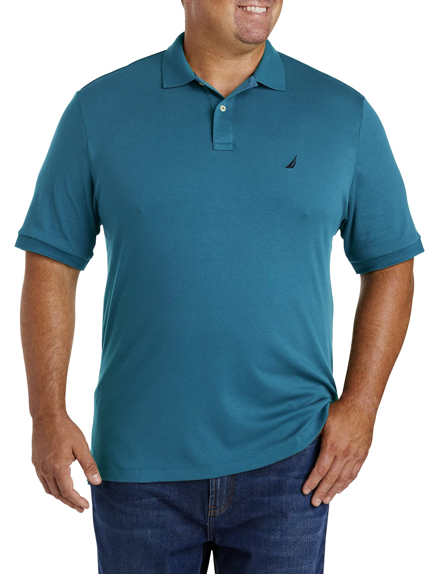 HOTNautica Men's Classic Fit Short Sleeve Dual Tipped Collar Polo Shirt