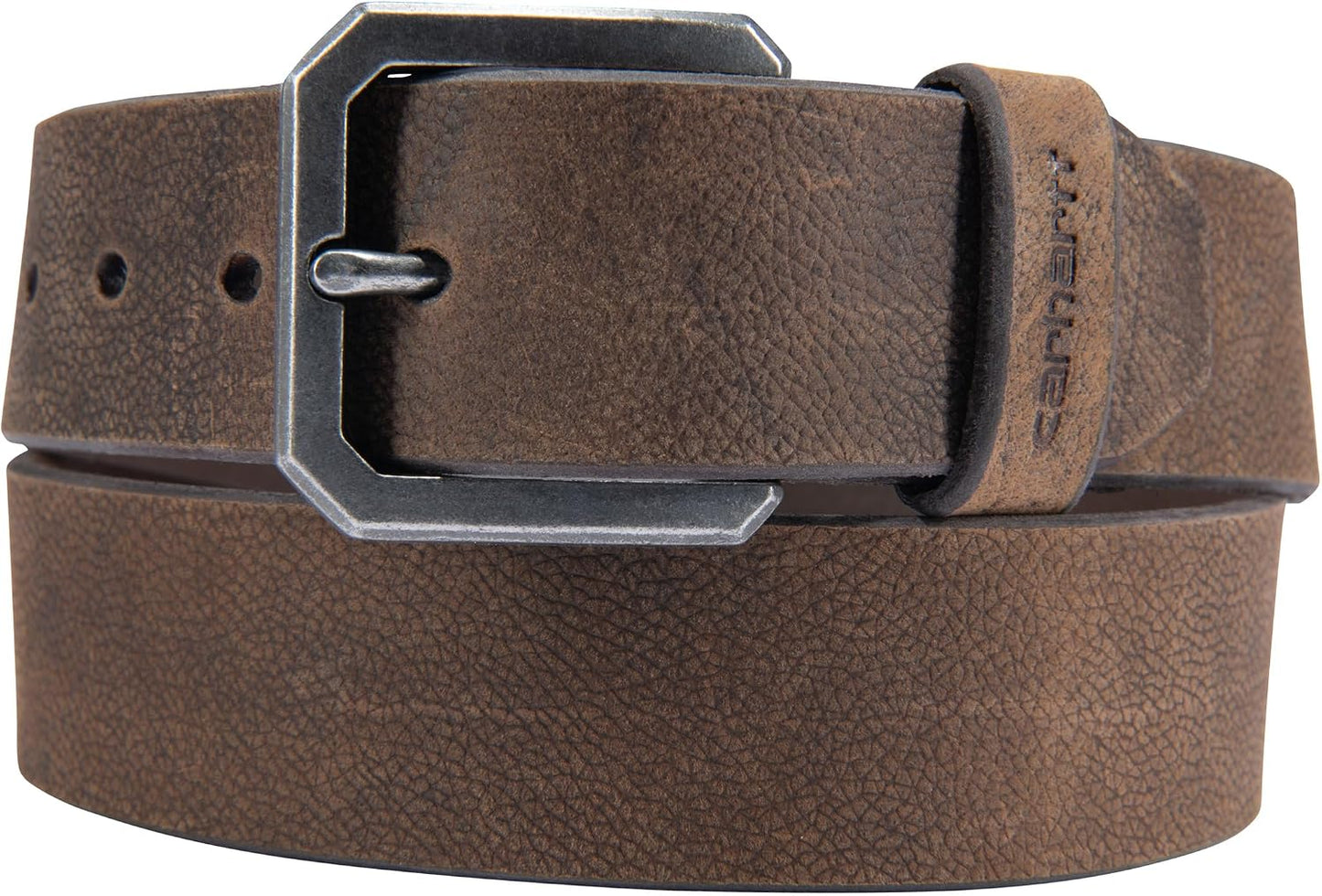 HOTCarhartt Men's Durable Full Grain Saddle Leather Classic Belts, W/Rugged Antique Nickel Hardware