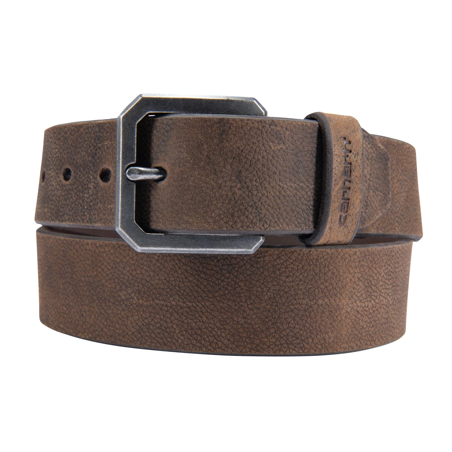 HOTCarhartt Men's Durable Full Grain Saddle Leather Classic Belts, W/Rugged Antique Nickel Hardware