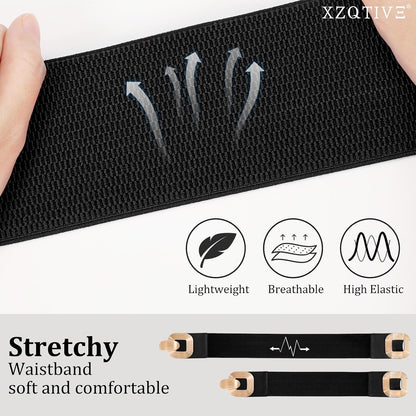 HOTXZQTIVE Women Wide Elastic Belts for Dress Fashion Stretchy Waist Belts for Ladies with Gold Buckle