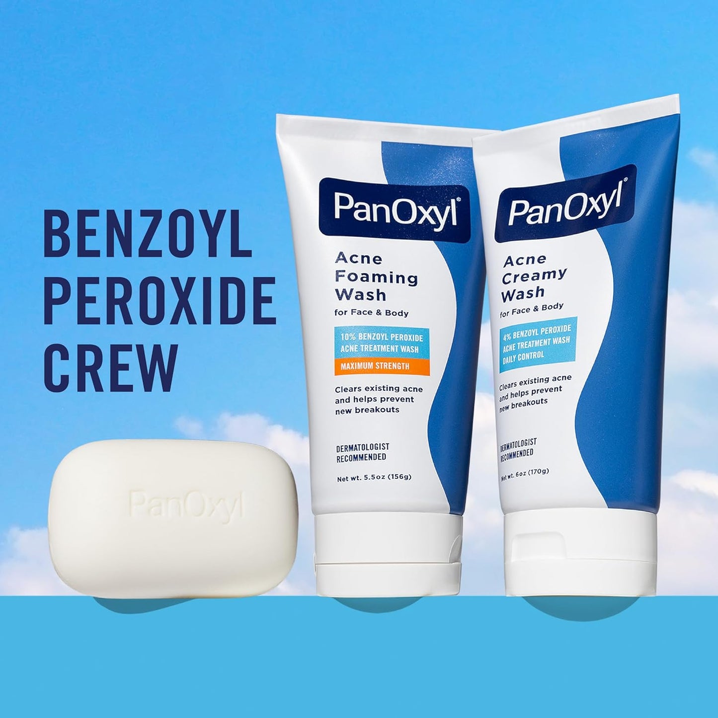 HOTPanOxyl Antimicrobial Acne Creamy Wash, 4% Benzoyl Peroxide, 6 Ounce