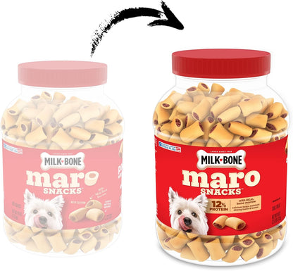 HOTMilk-Bone MaroSnacks Small Dog Treats with Real Bone Marrow, 40 Oz. Canister | Dog treats with 12% protein
