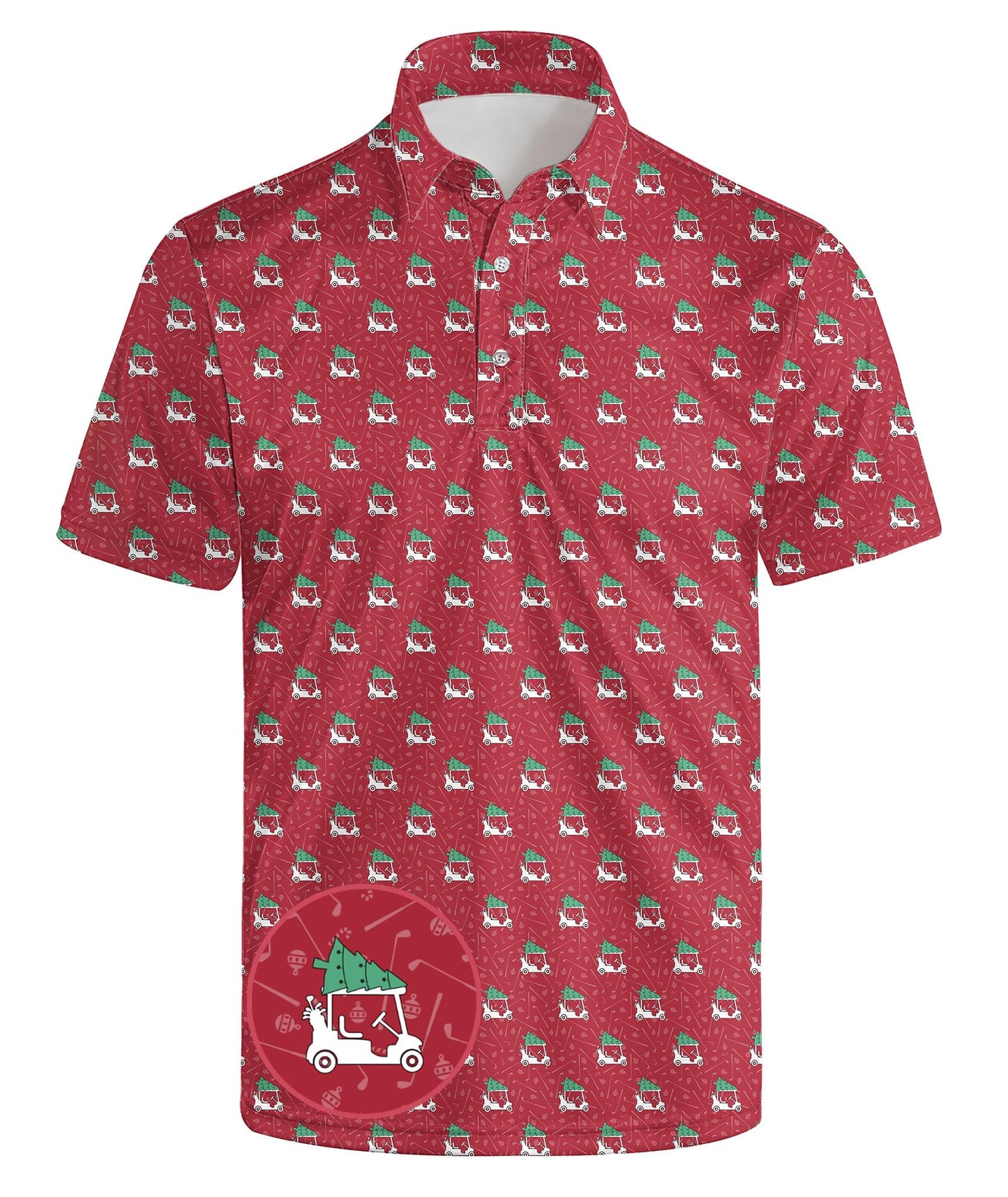 HOTGolf Polo Shirts for Men Funny Print Quick Dry Short Sleeve Performance Golf Shirts Moisture Wicking Polo Shirts