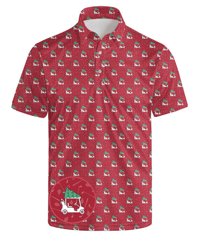 HOTGolf Polo Shirts for Men Funny Print Quick Dry Short Sleeve Performance Golf Shirts Moisture Wicking Polo Shirts