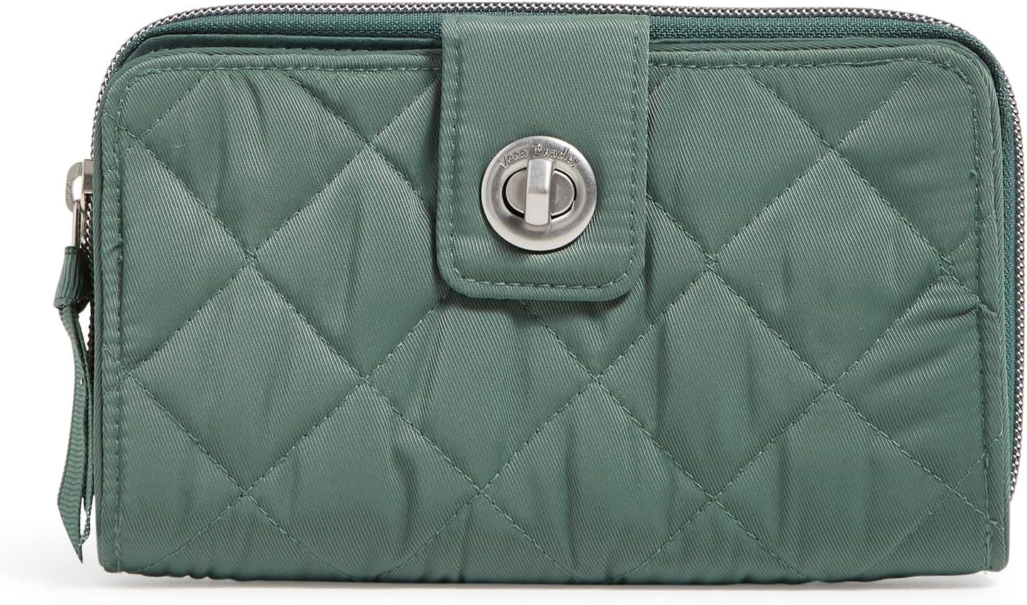 HOTVera Bradley Women's Performance Twill Turnlock Wallet With RFID Protection