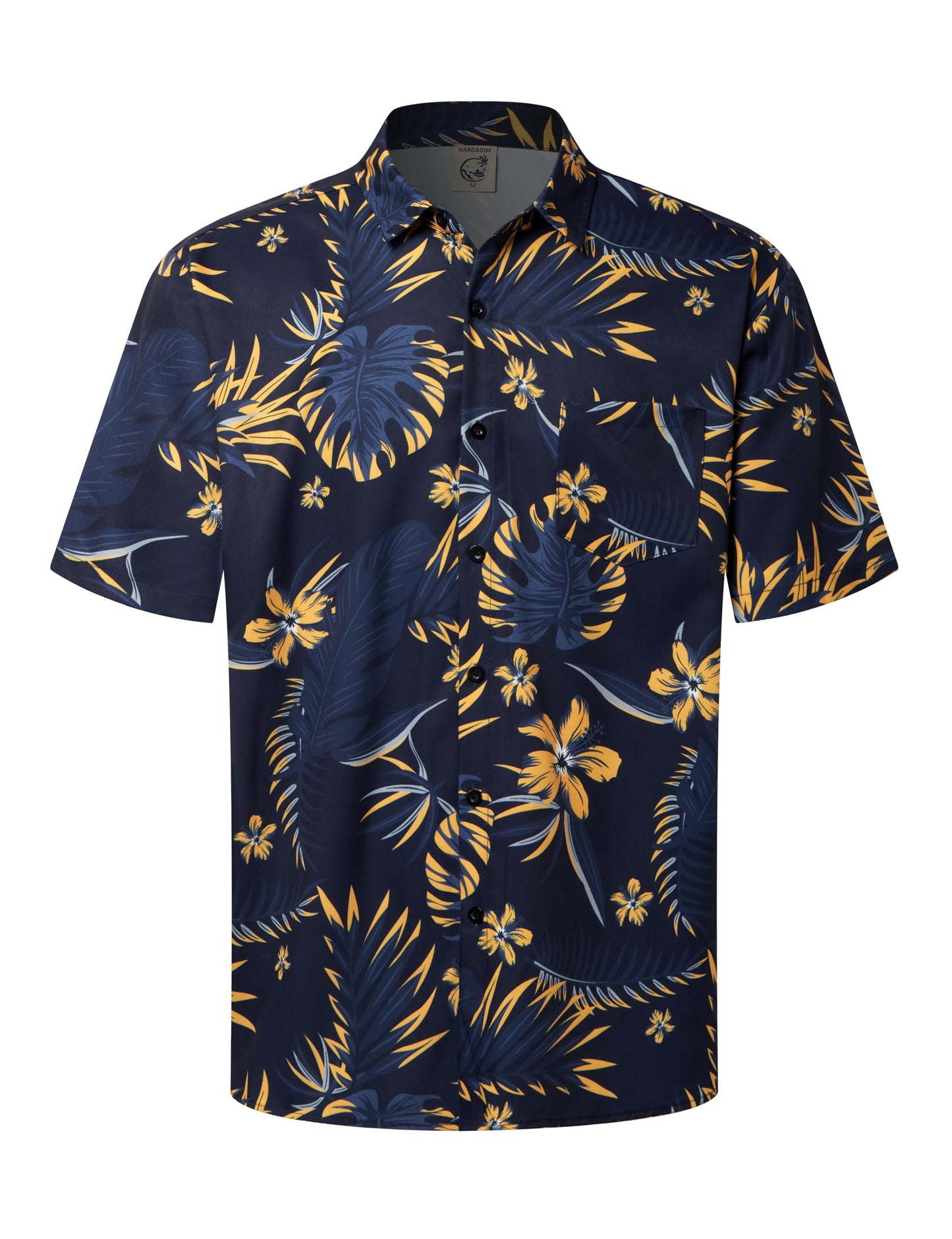 HOTHardaddy Men's Hawaiian Shirt Short Sleeves Printed Button Down Summer Beach Casual Shirts