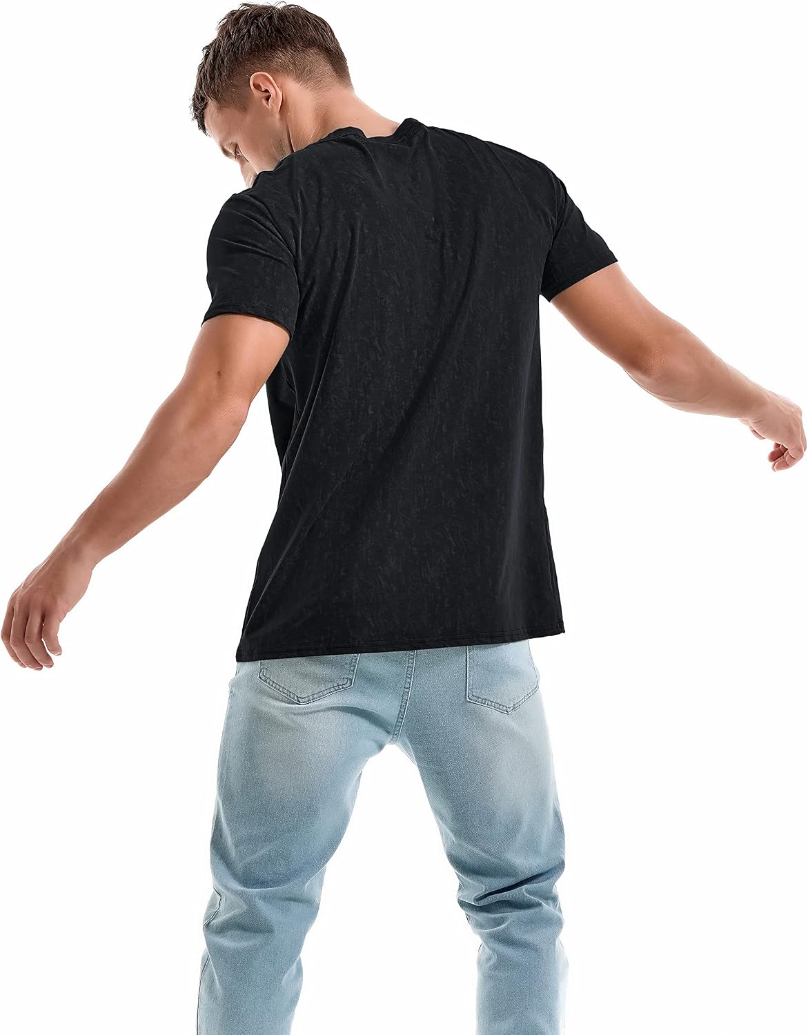 HOTKLIEGOU Men's T-Shirts - Premium Cotton Crew Neck Tees S - 4XL
