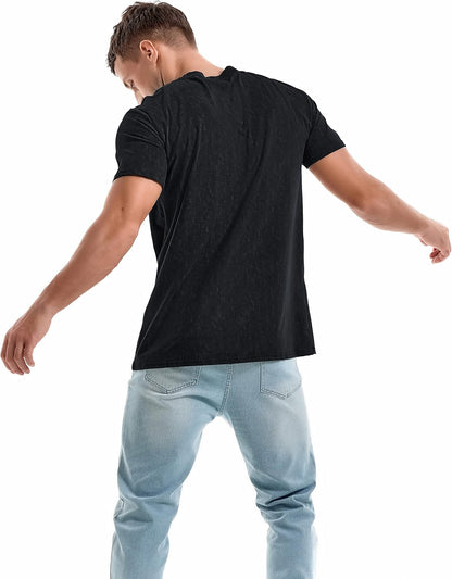 HOTKLIEGOU Men's T-Shirts - Premium Cotton Crew Neck Tees S - 4XL