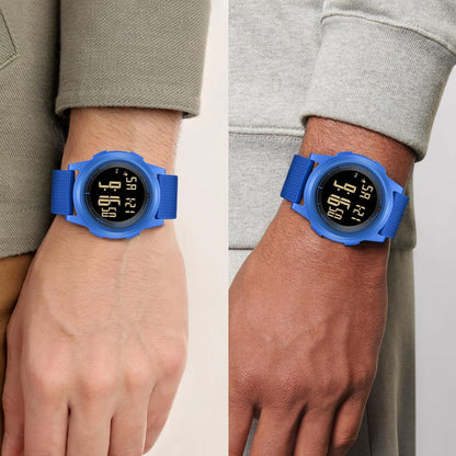 HOTHANPOSH Mens Digital Watch Ultra Thin Minimalist Sports Waterproof Outdoor LED Screen Large Face Wrist Watches for Men with Back Light Alarm Date Stopwatch