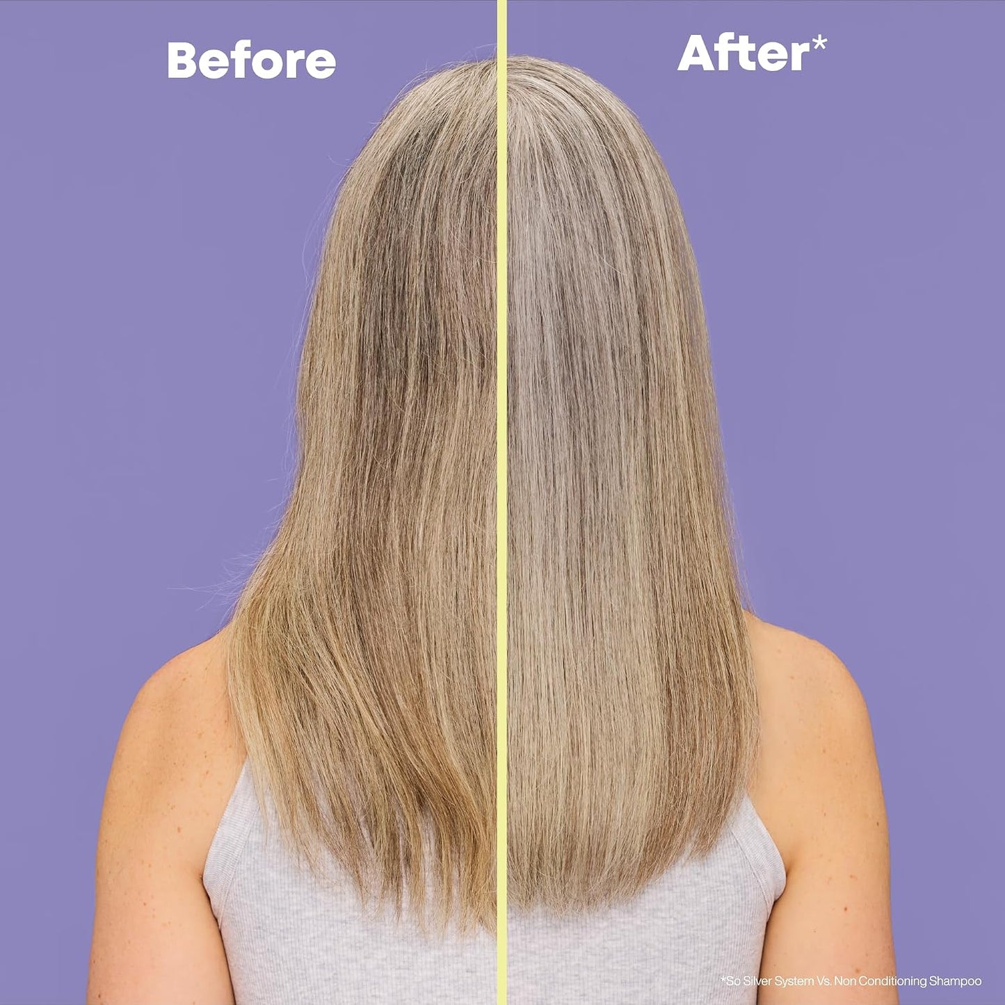 HOTMatrix So Silver Purple Shampoo - Neutralizes Yellow Tones, Color Depositing, Brightening & Toning, For Color Treated, Blonde, Grey, White and Platinum Hair, Vegan