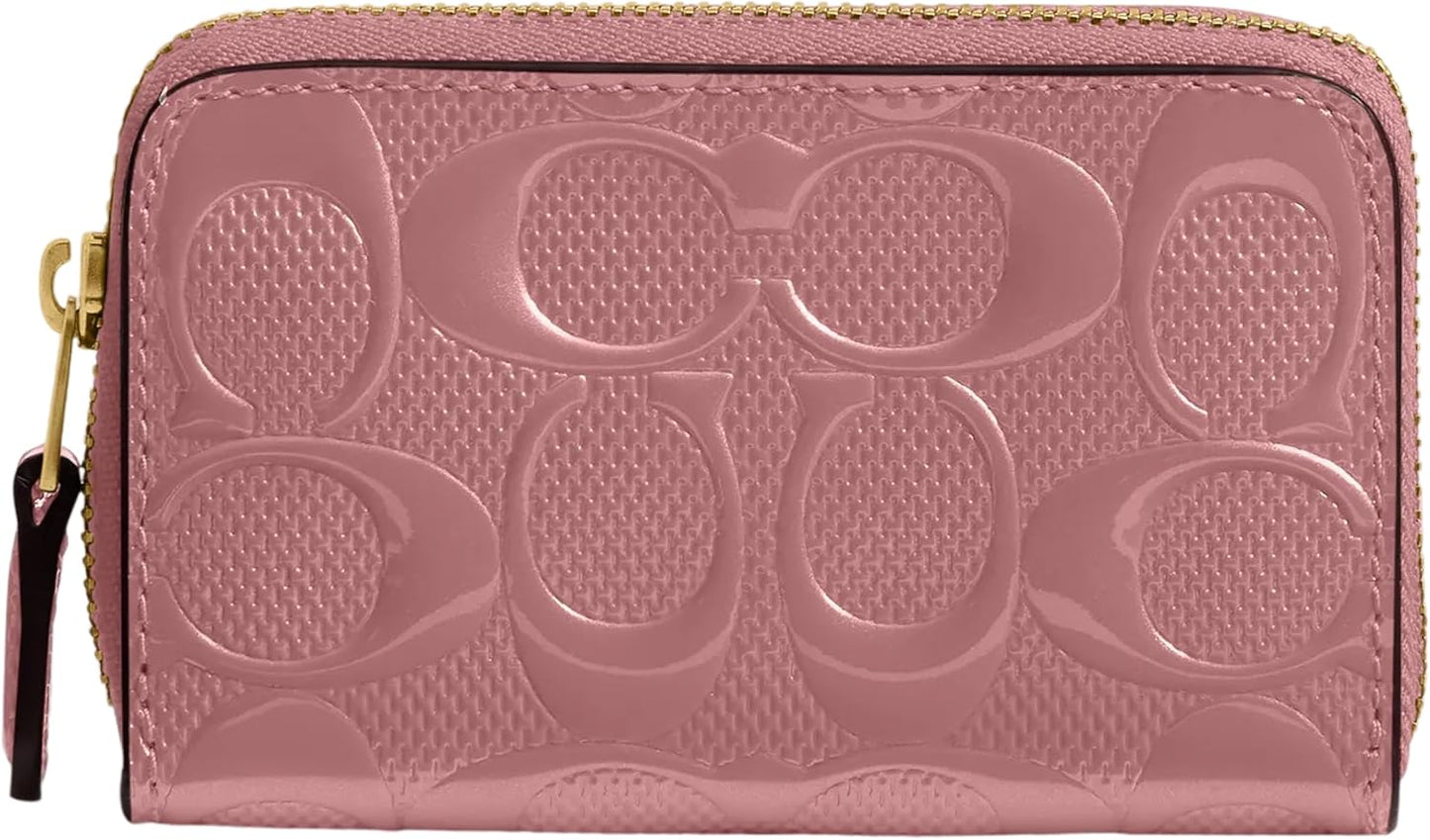 HOTCoach Womens Boxed Essential Small Zip Around Card Case Black One Size