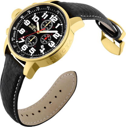 HOTInvicta Men's I-Force Left Handed Quartz Watch with Leather Strap