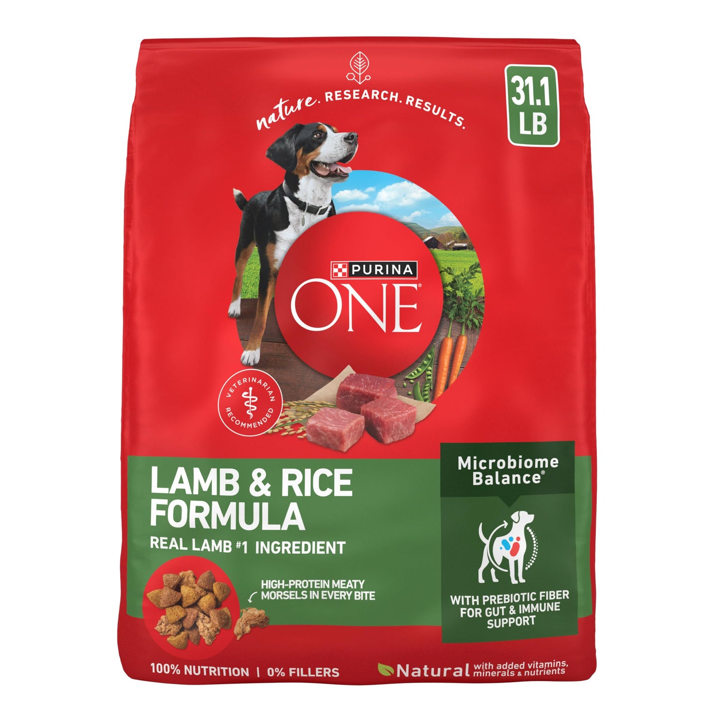 HOTPurina ONE Dry Dog Food Lamb and Rice Formula - 31.1 lb. Bag