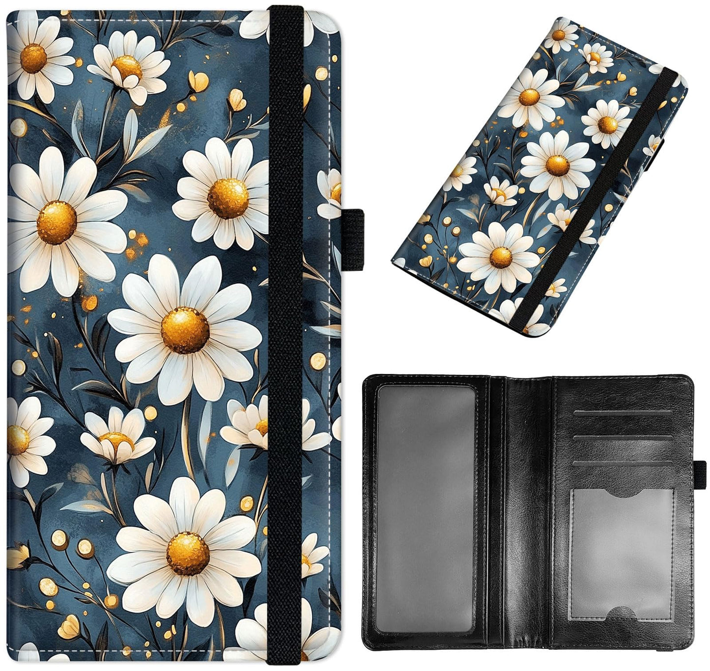 HOTCheckbook Cover for Men & Women, Slim PU Leather Checkbook Holder Wallet with RFID Blocking, Stylish and Durable, Dog Paw Prints Galaxy
