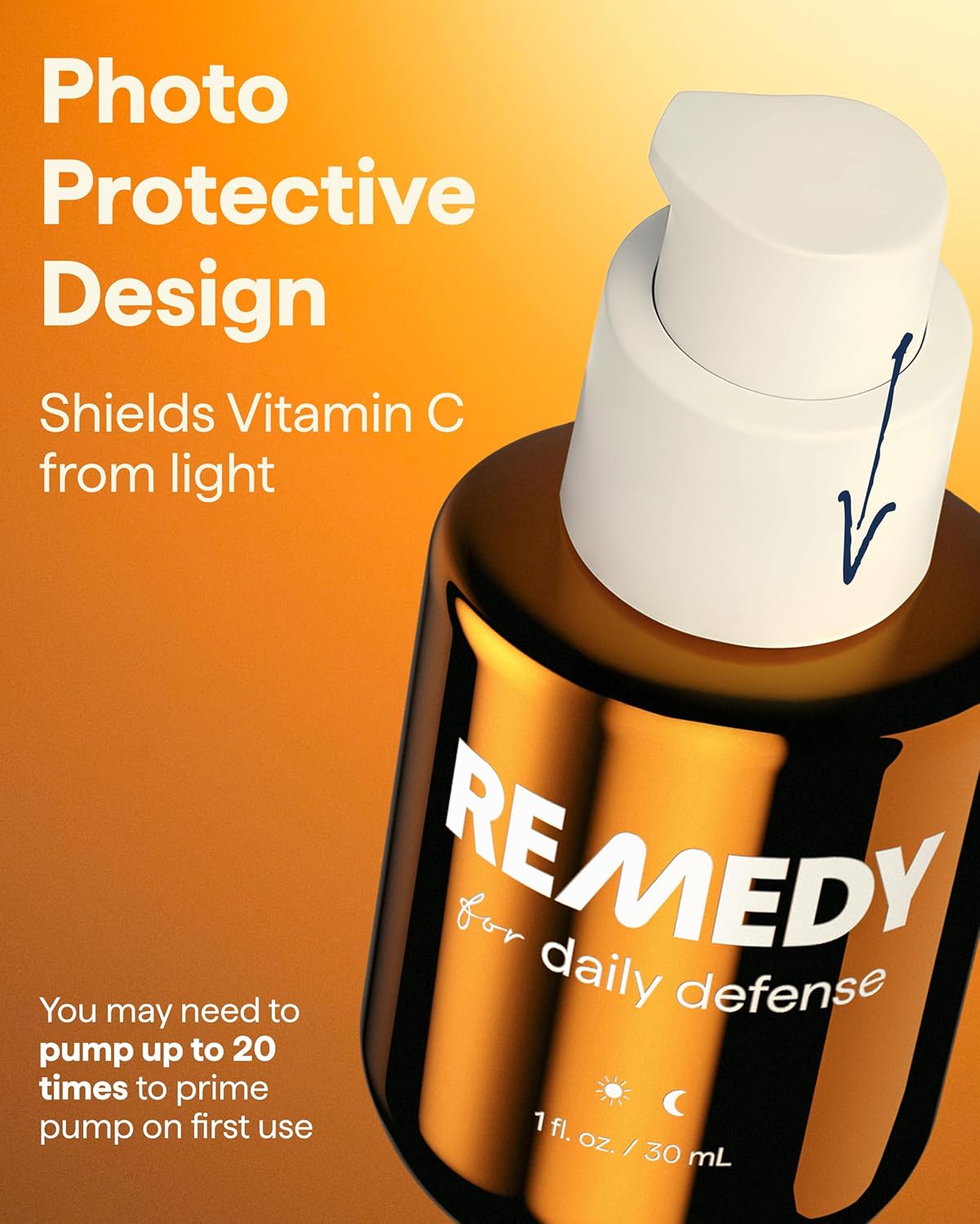 HOTRemedy for Daily Defense | 15% Vitamin C Complex Brightening Serum | Stabilized Vitamin C with Next-Gen Antioxidants, Ferulic Acid, Ectoin | Fragrance Free | By Dermatologist Dr. Shah | 1 Fl Oz
