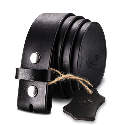 HOTHJones Western Belts for Men without Buckle,Cowboy Belt Buckles for Men,1.5" Wide Genuine Leather Belt No Buckle