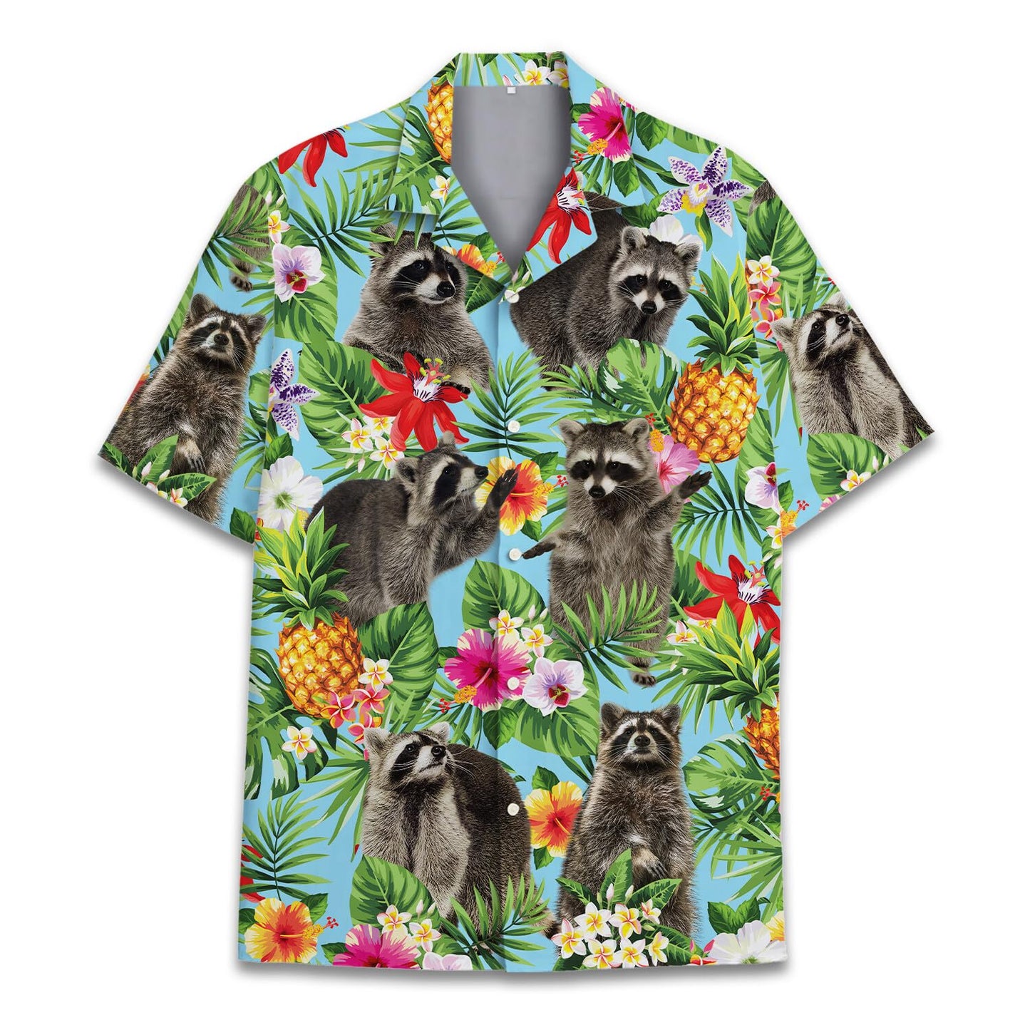 HOTTropical Bigfoot Hawaiian Shirts for Men Women, Sasquatch Summer Beach Button Down Short Sleeve