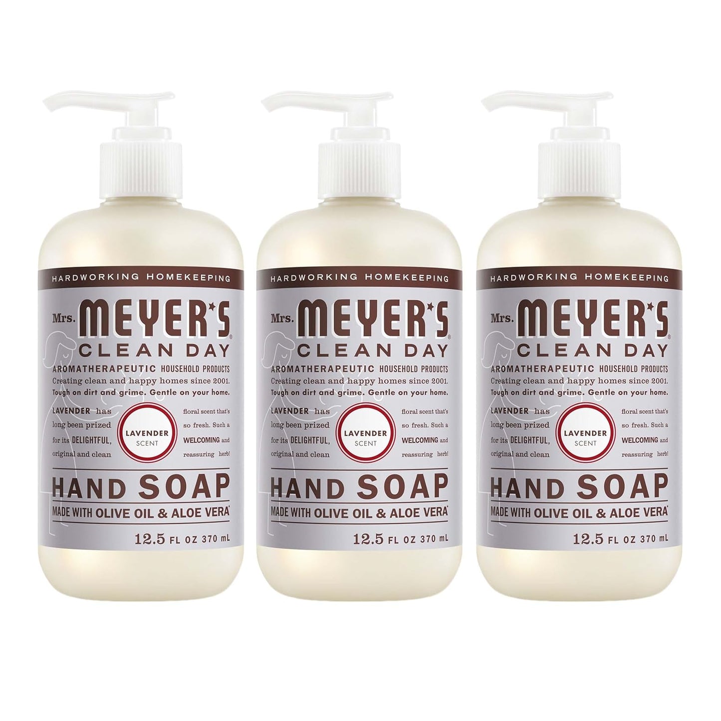 HOTMRS. MEYER'S CLEAN DAY Hand Soap, Lavender Scent, 12.5 Fl Oz Bottle - 3 Pack