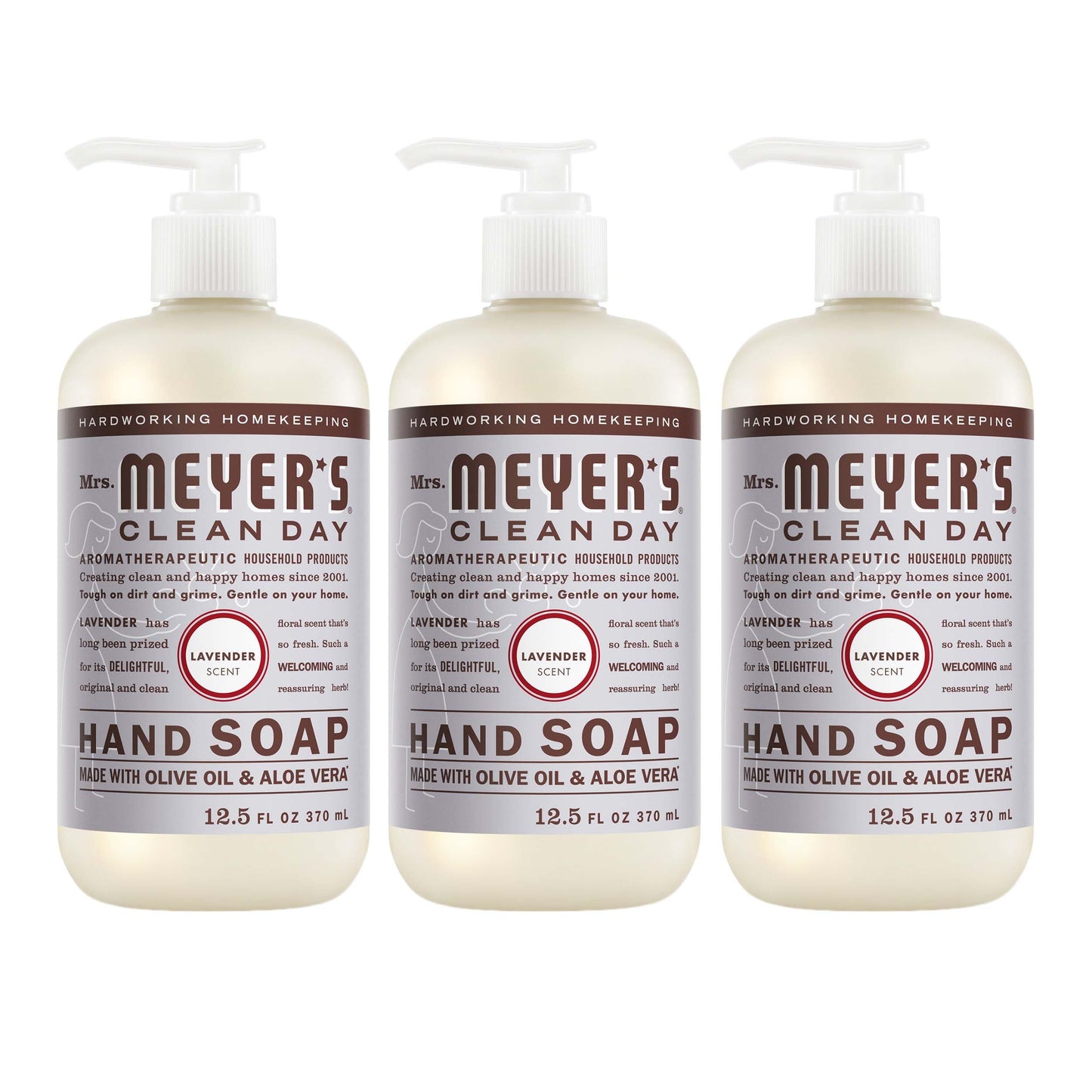 HOTMRS. MEYER'S CLEAN DAY Hand Soap, Rain Water Scent, 12.5 Fl Oz Bottle - 3 Pack