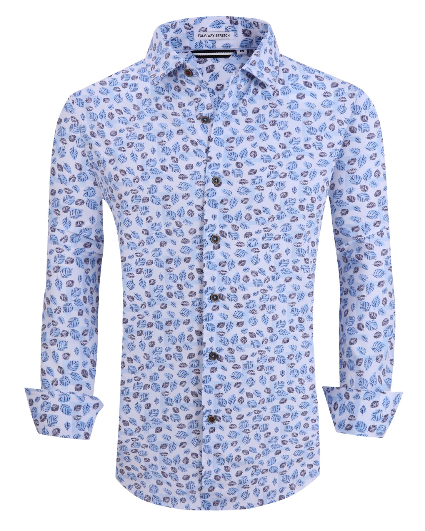 HOTAlex Vando Mens Wrinkle Free 4-Way Stretch Print Business Casual Shirt | Wrinkle resistant, Machine washable, Classic check Pattern, True-to-size cut, Business & Daily, Easy outfit pairing